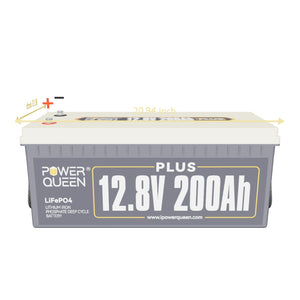 Power Queen 12V 200Ah Plus LiFePO4 Battery + 14.6V 40A Charger